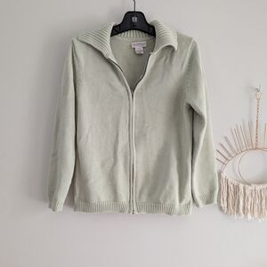 Northern Reflections Mint Green Zip-Up Cardigan